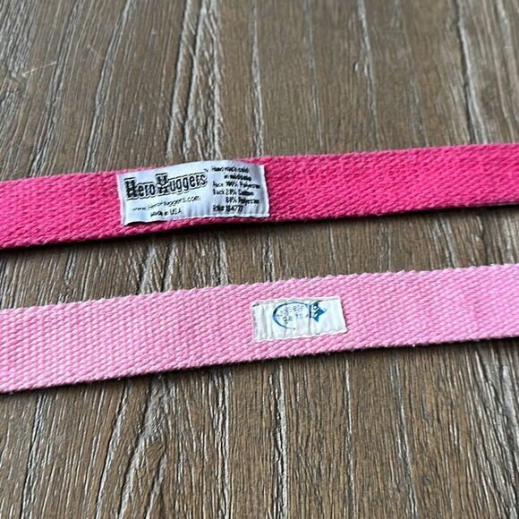 Myself belts girls 25” - zebra pink polka dots- hero huggers - easy - fabric rib - Picture 2 of 4